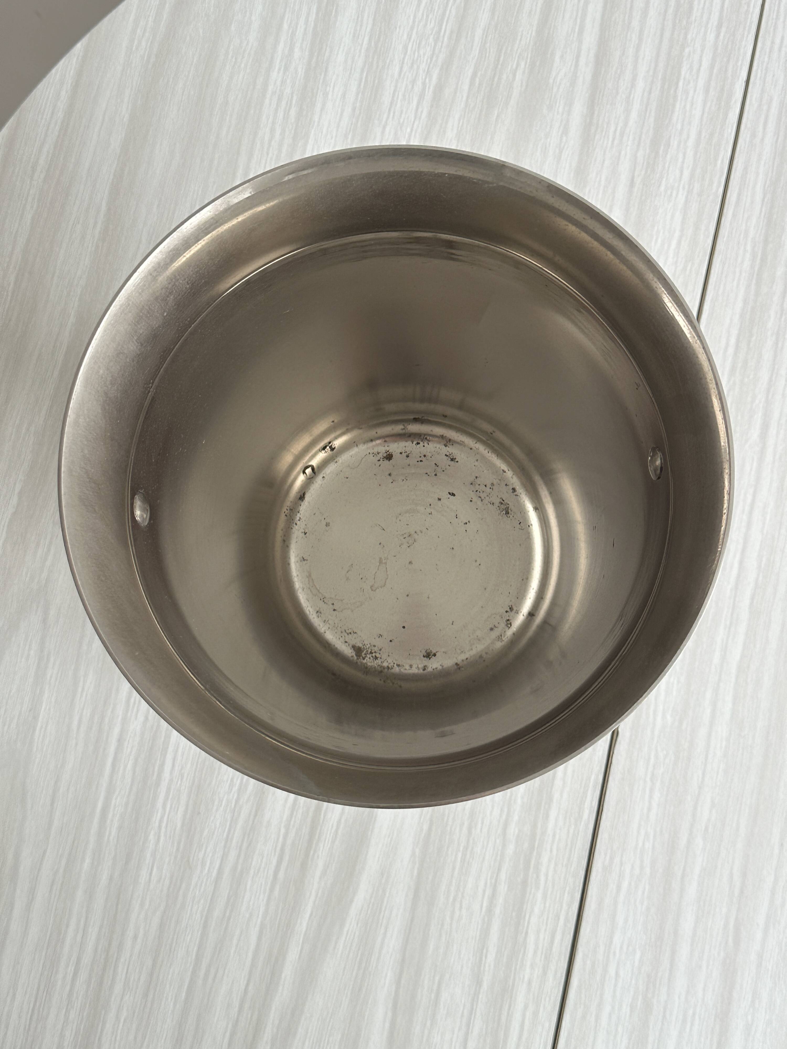 Shiny metal champagne bucket