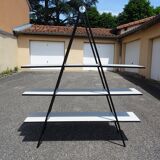 Vintage 80s design compass pyramid bookcase shelf