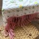 Nappe ancienne brodée 89 x102 cm