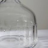 Antique wine decanter, faceted cut crystal