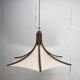 Suspension en teck et lin par Domus, années 1970