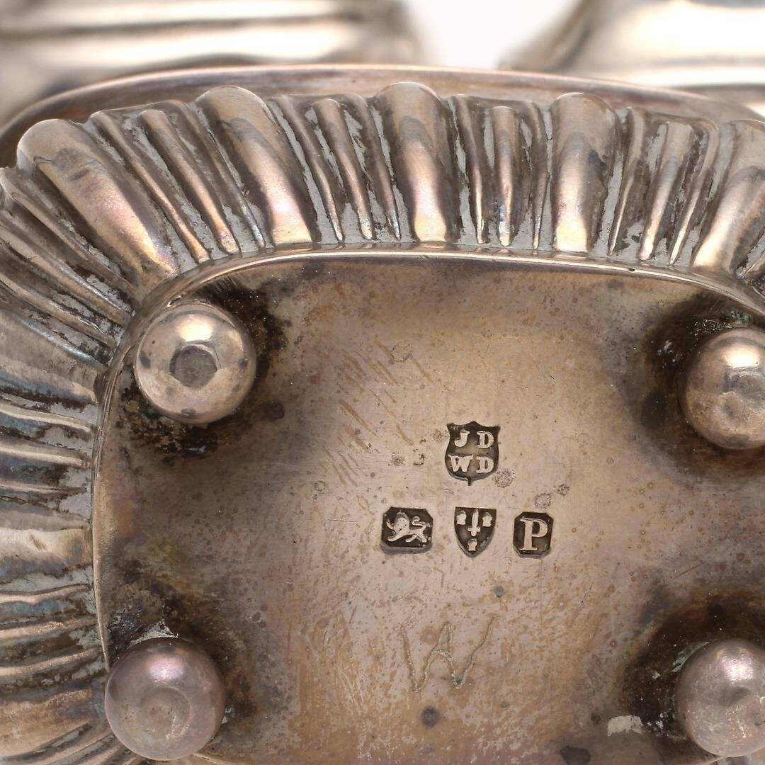 19th Century English Silver Set, 1890s, Set of 7