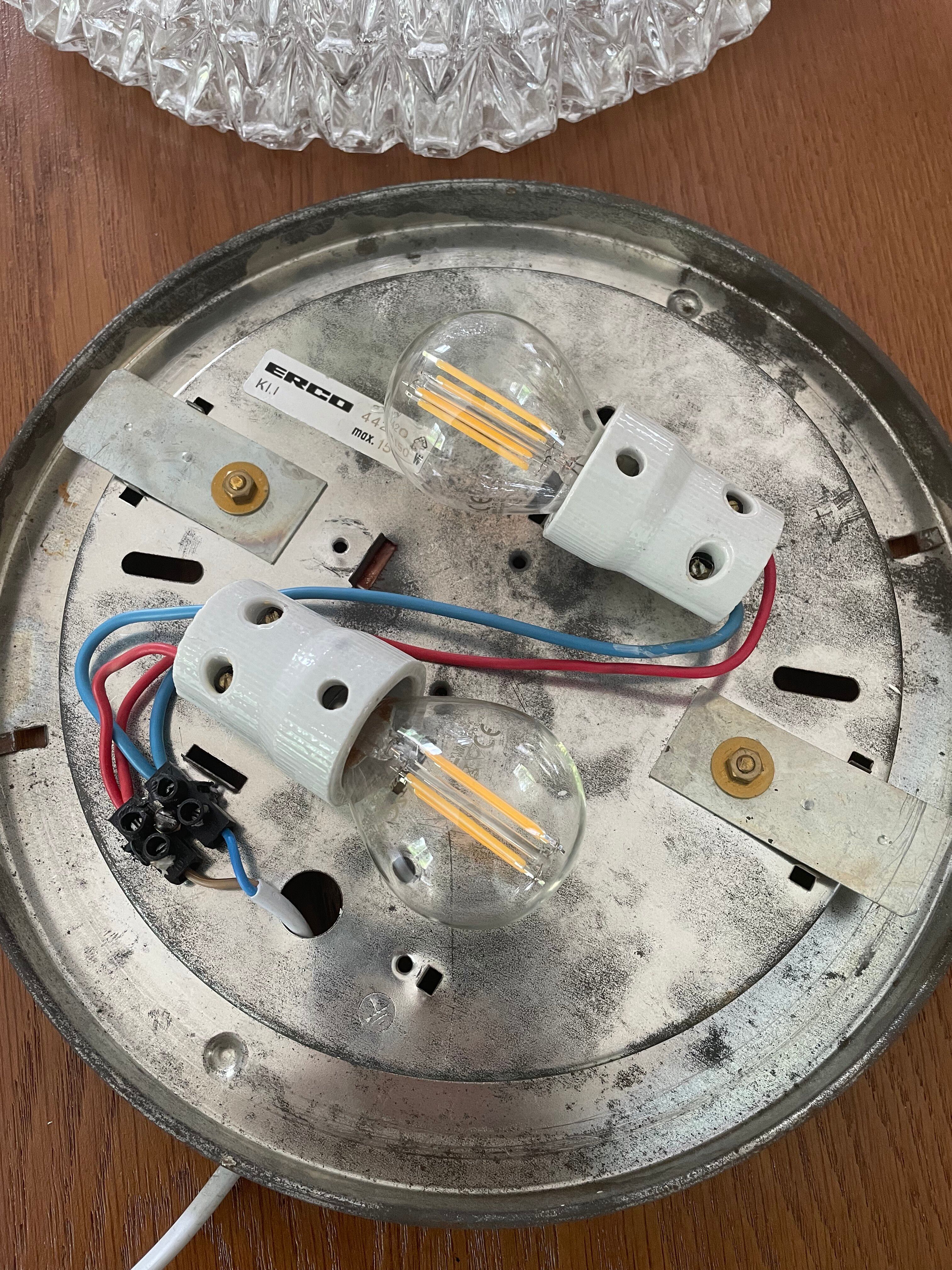 Wall light or ceiling light Erco mid-century