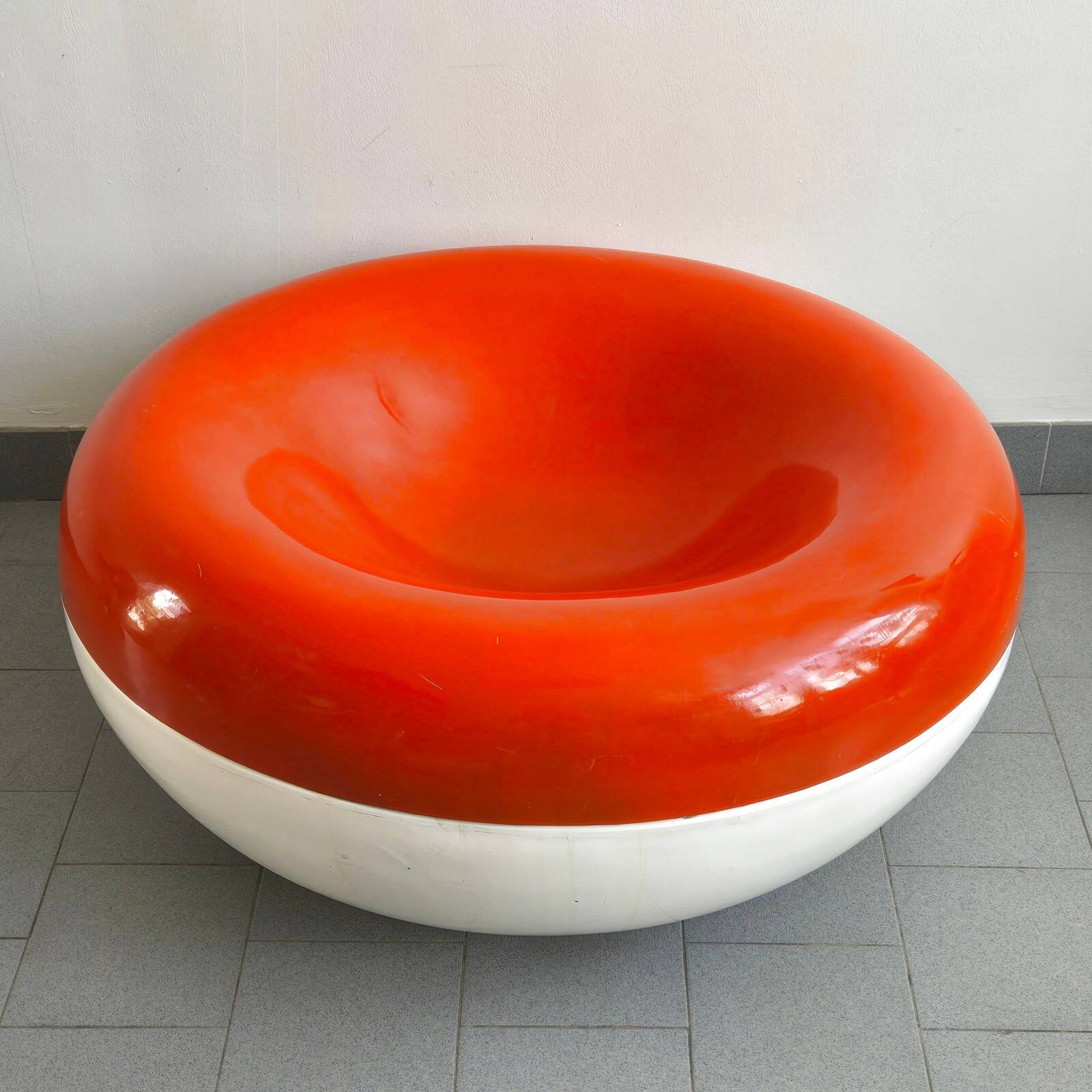 Vintage rocking chair 1960 Charles Zublena Les Plastiques de Bourgogne 60s