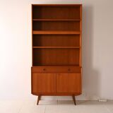 Library with small teak sideboard