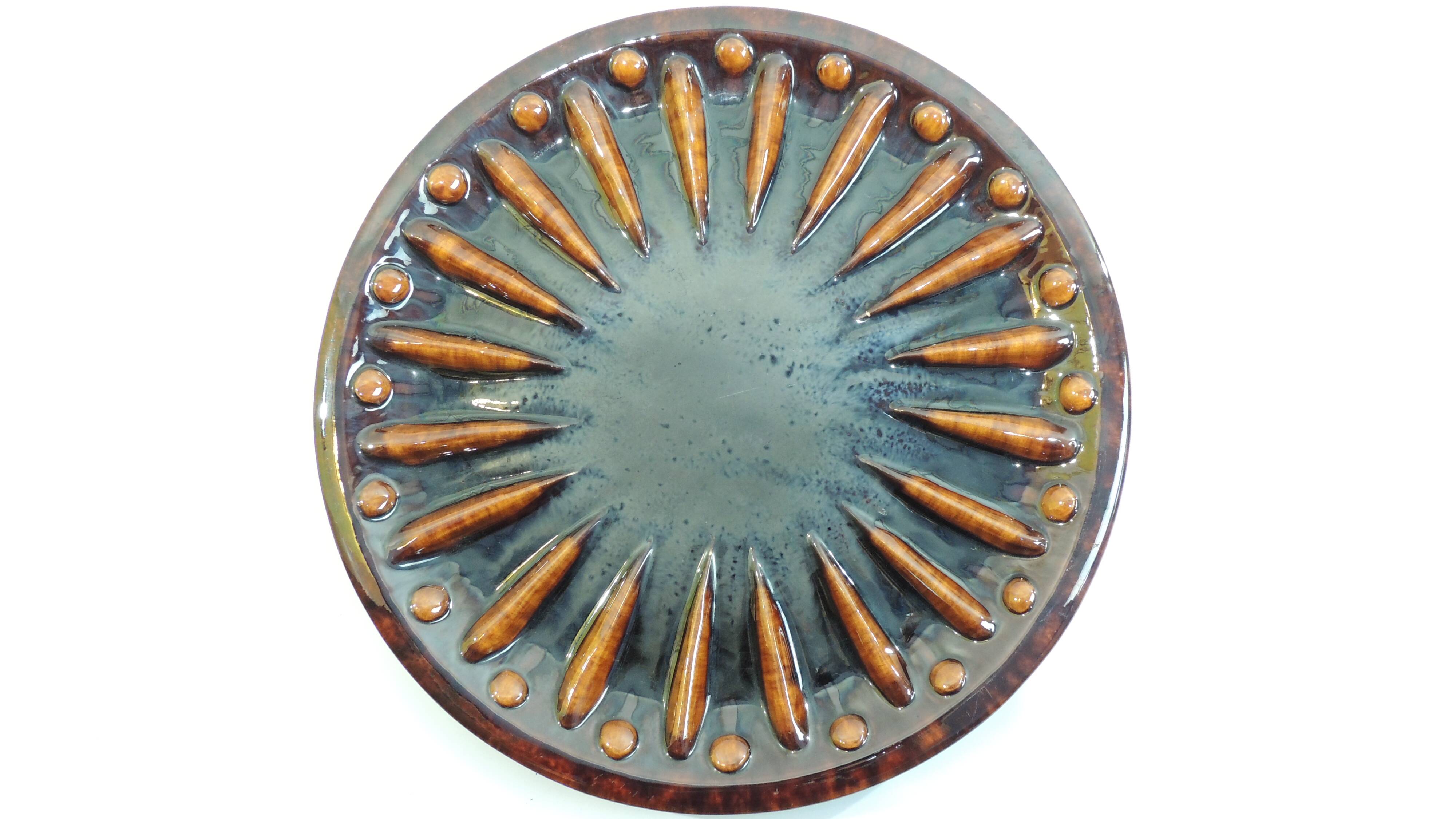 Magnificent "Soleil" dish Louis Giraud / Vallauris / Vintage