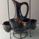 Liquor service in ceramic of Vallauris Fat Lava