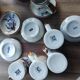 Lot de 6 tasses et 6 soucoupes à café en grès français