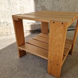 Vintage crate table, 1990s oak