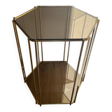 Brass and smoked glass console from the 70s