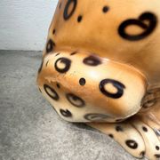 XL Italian ceramic leopard sculpture statue 1970