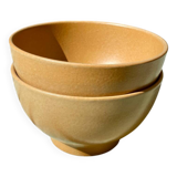 2 vintage stoneware bowls