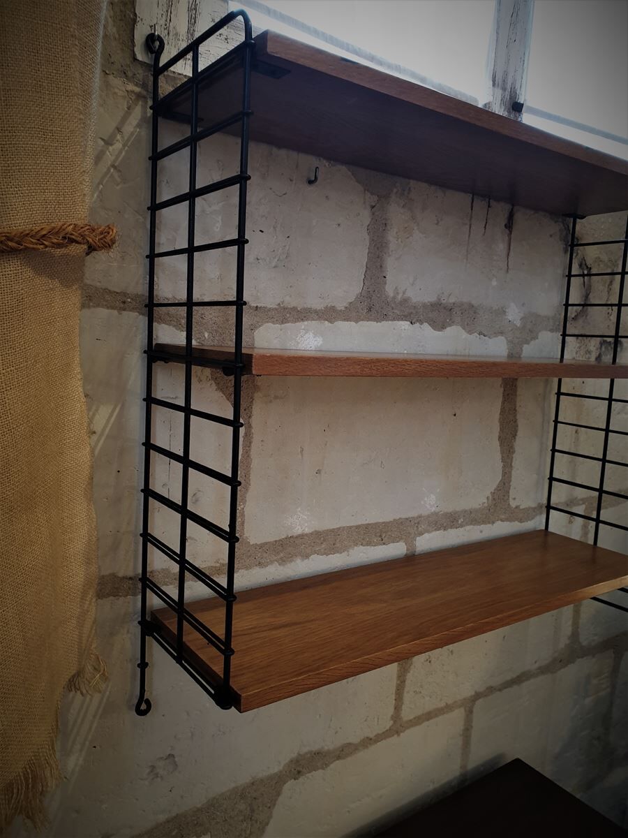 Vintage wall shelf string style 60s