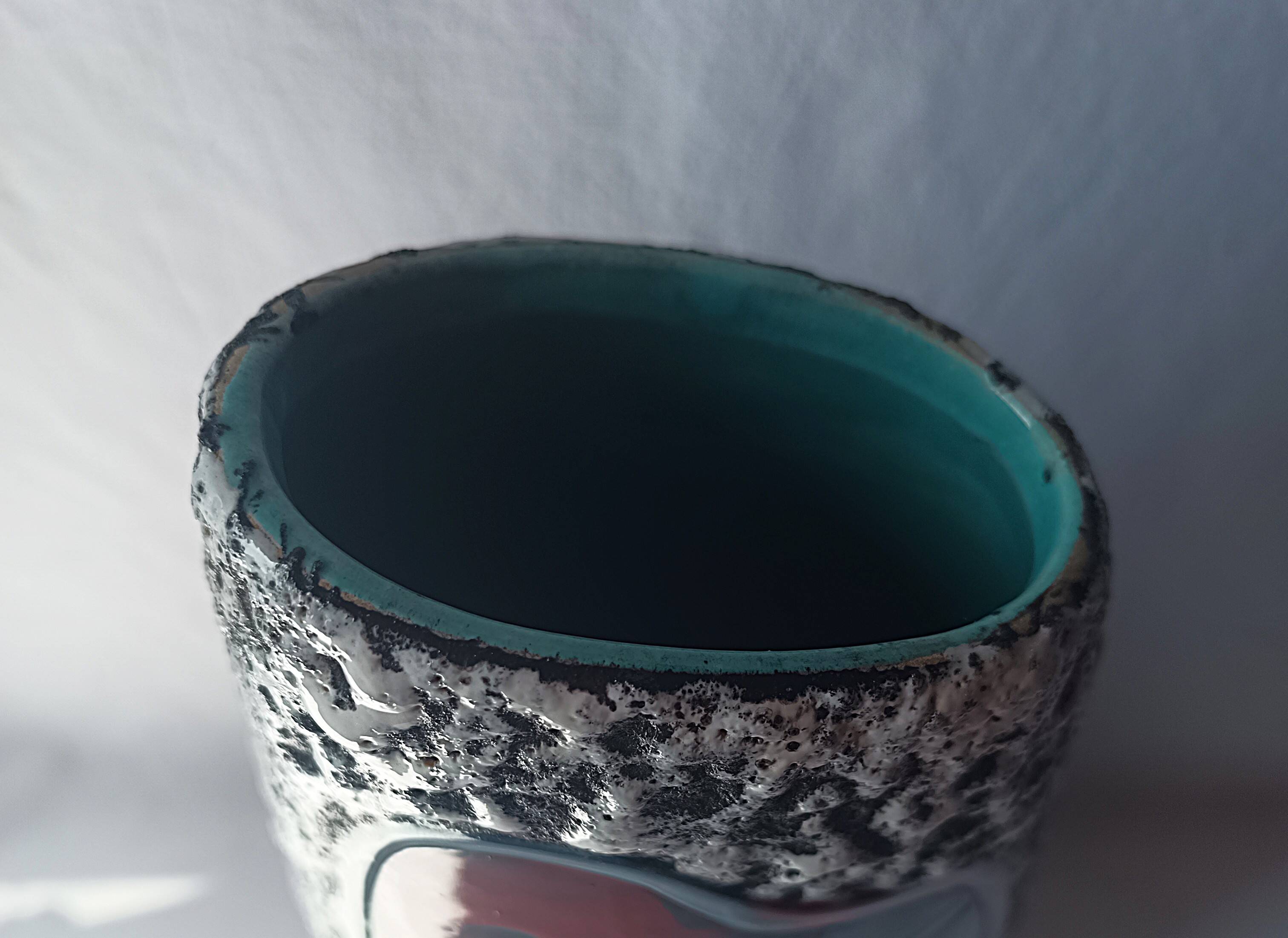 Vintage glazed ceramic vase interior decoration flower collection decor