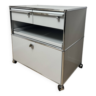 USM Haller chest of drawers in light grey