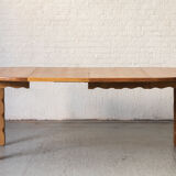 Extendable round dining table in oak, Denmark, 1970’s