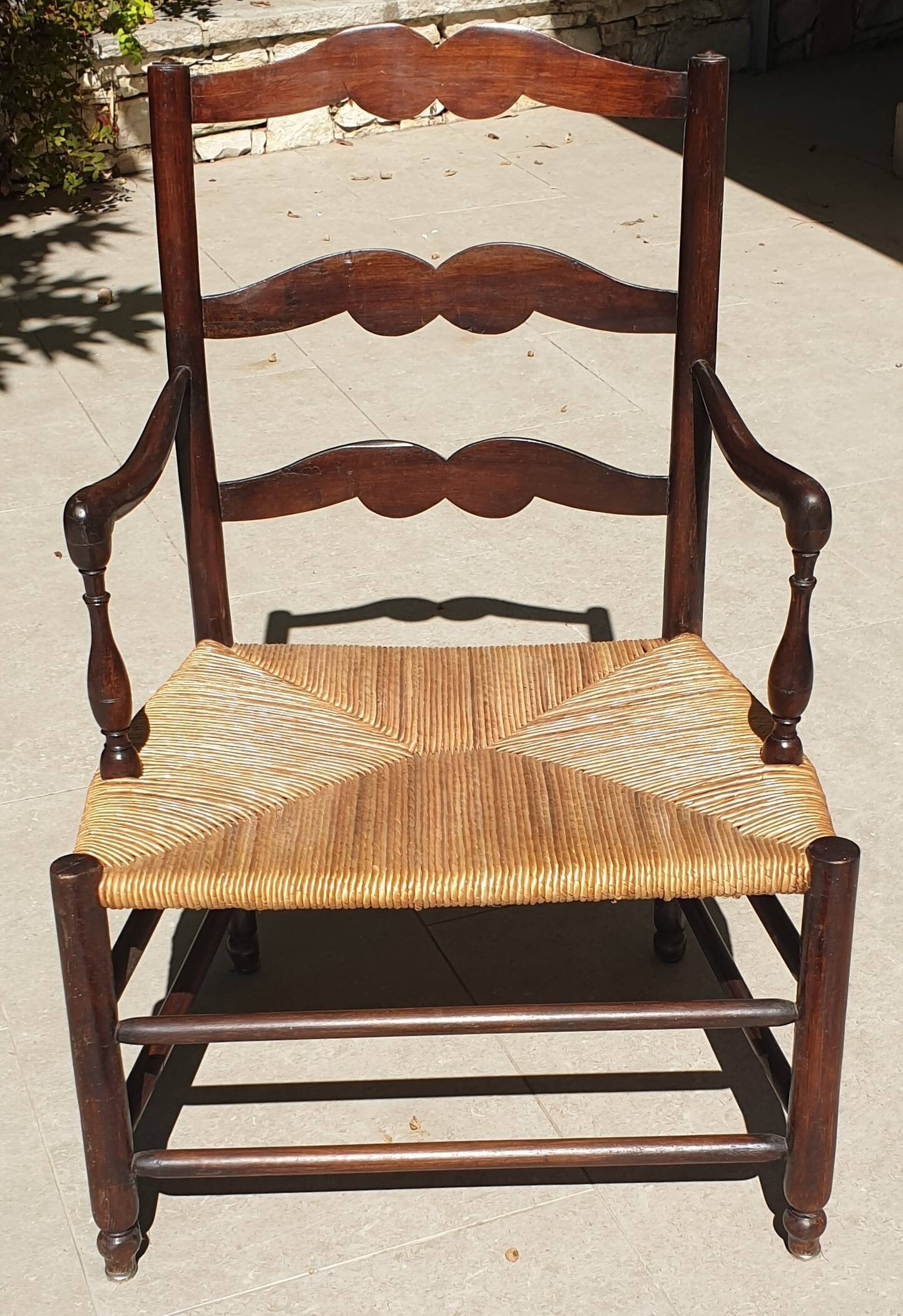 Old Provençal straw chair