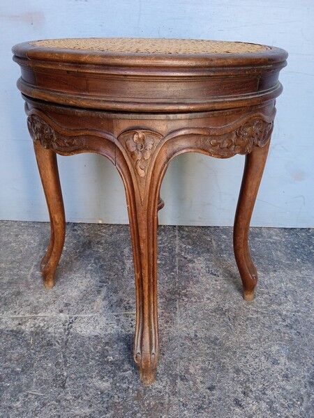 Piano stool carved wood St Louis XV ep XIXem