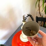 Vintage opaline chandelier ceiling light from the 70s