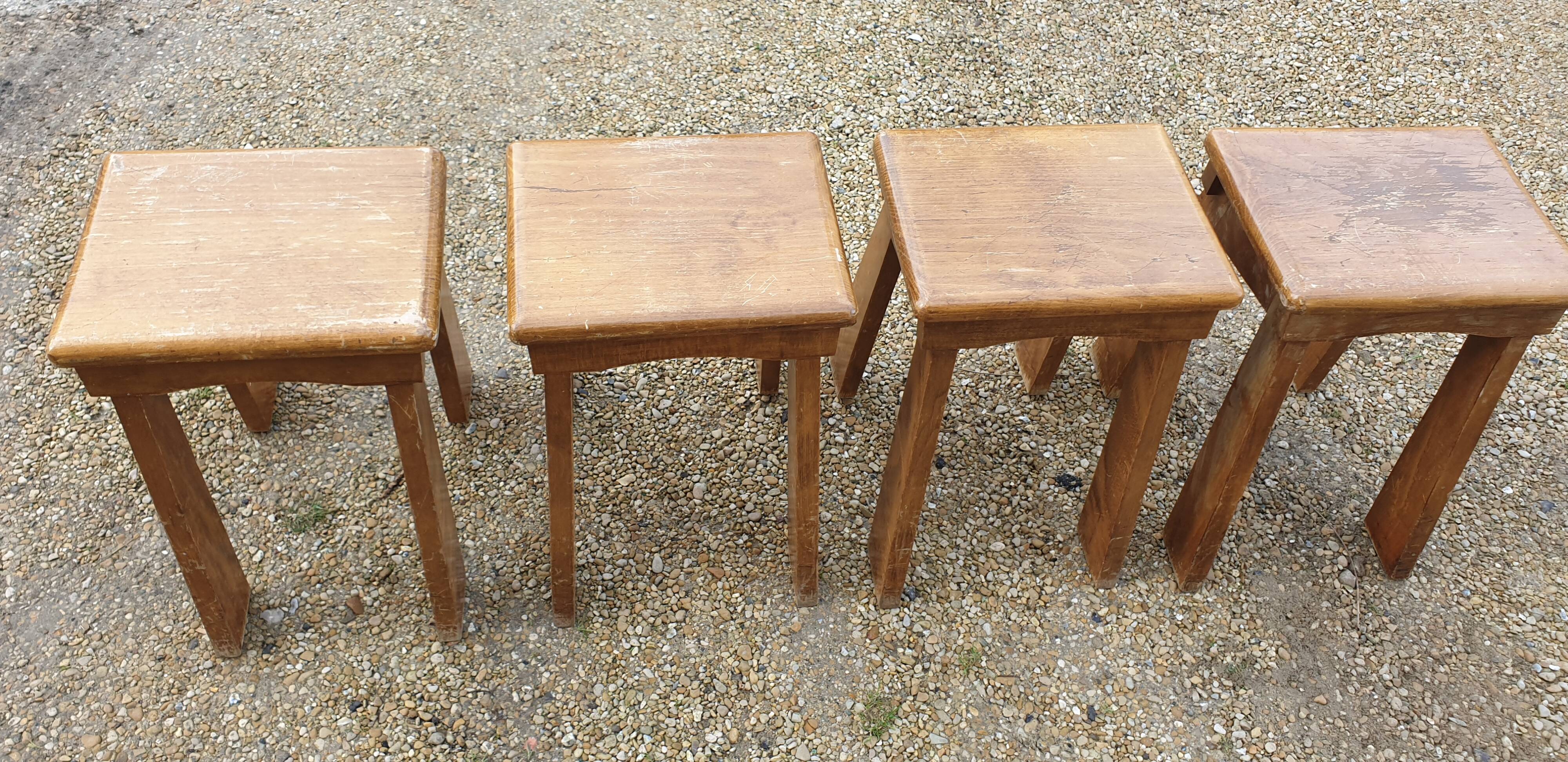 4 tabourets bas desing  années 50