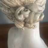 Old plaster bust 'La Rieuse' by Jean-Baptiste Pigalle