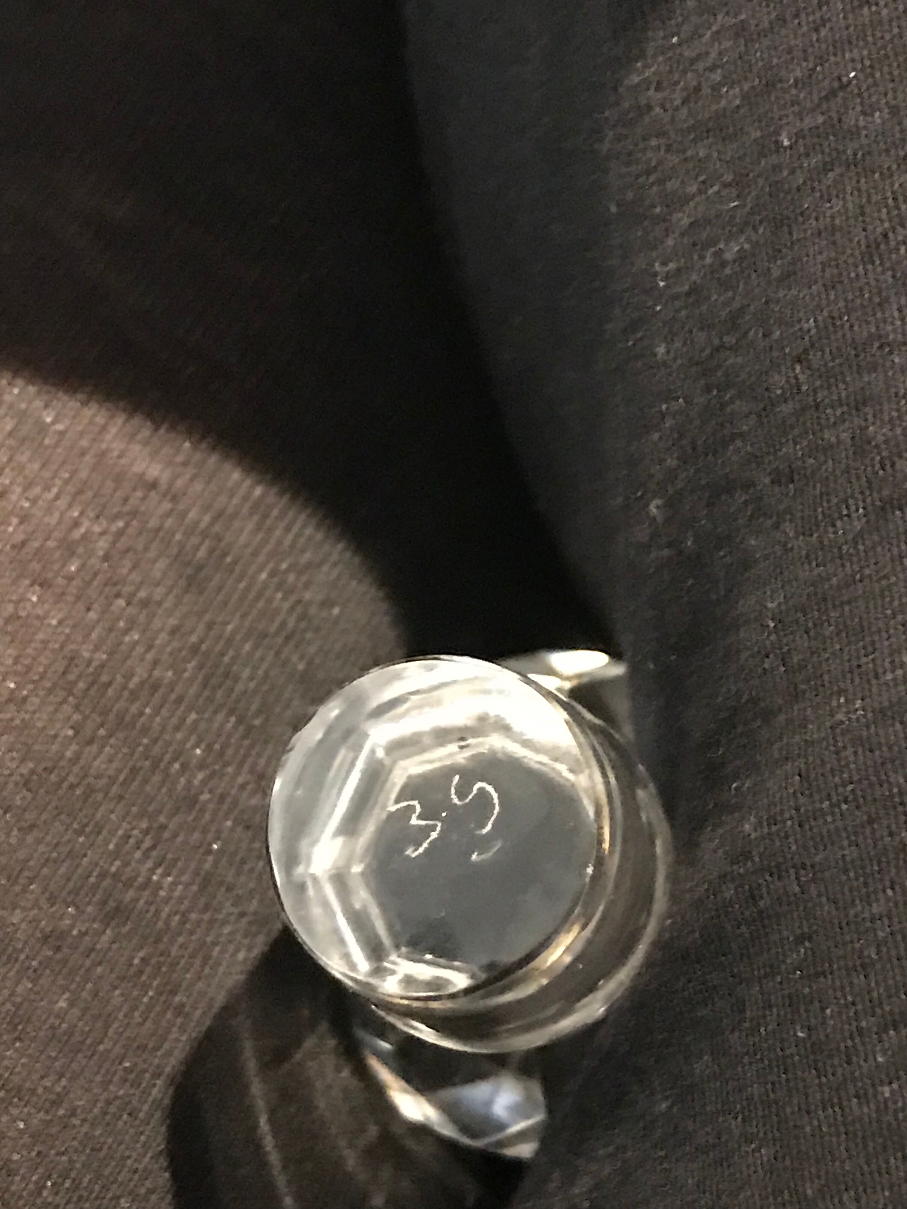 Pair of ancient carafes numbered Crystal Baccarat