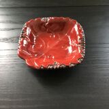 Empty burgundy red pocket