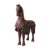 Cheval en bois polychrome