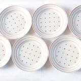 Set of 6 luneville porcelain plates