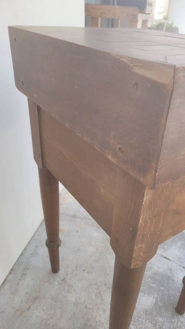 Billot de Boucher table de préparation en bois ancien