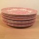 10 plates earth of iron red Royal Tudor model 17th century England ironstone
