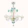 Venetian Murano Glass 6-Light Chandelier in White and Blue