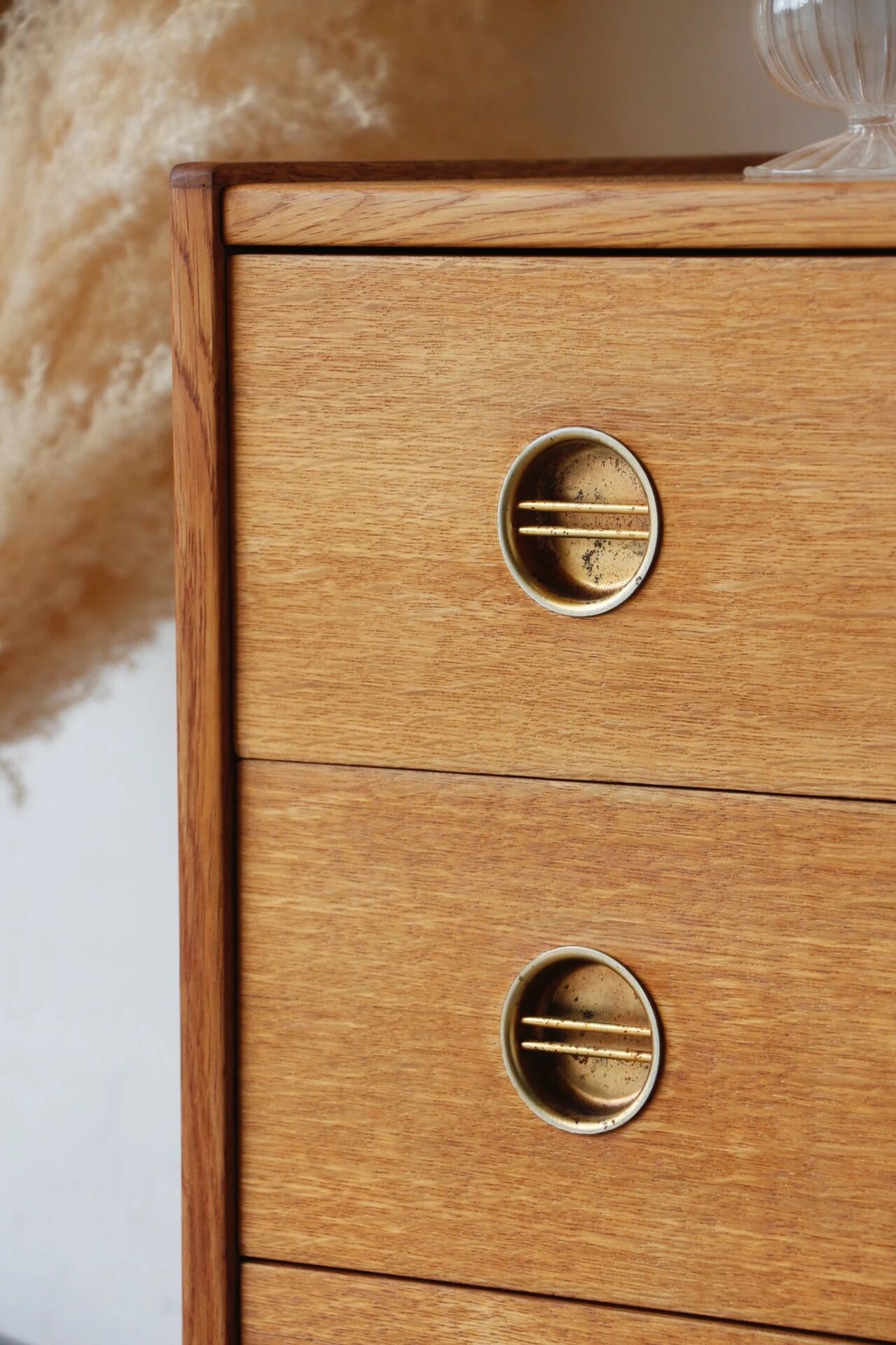 Scandinavian oak chest of drawers | vintage Danish furniture