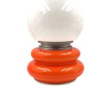Space Age Orange Murano glass table lamp, AV Mazzega, 1970s
