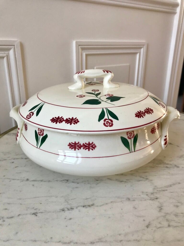 soup tureen Saint-Amand model "Saint-Brice" / Nancy 30-40s
