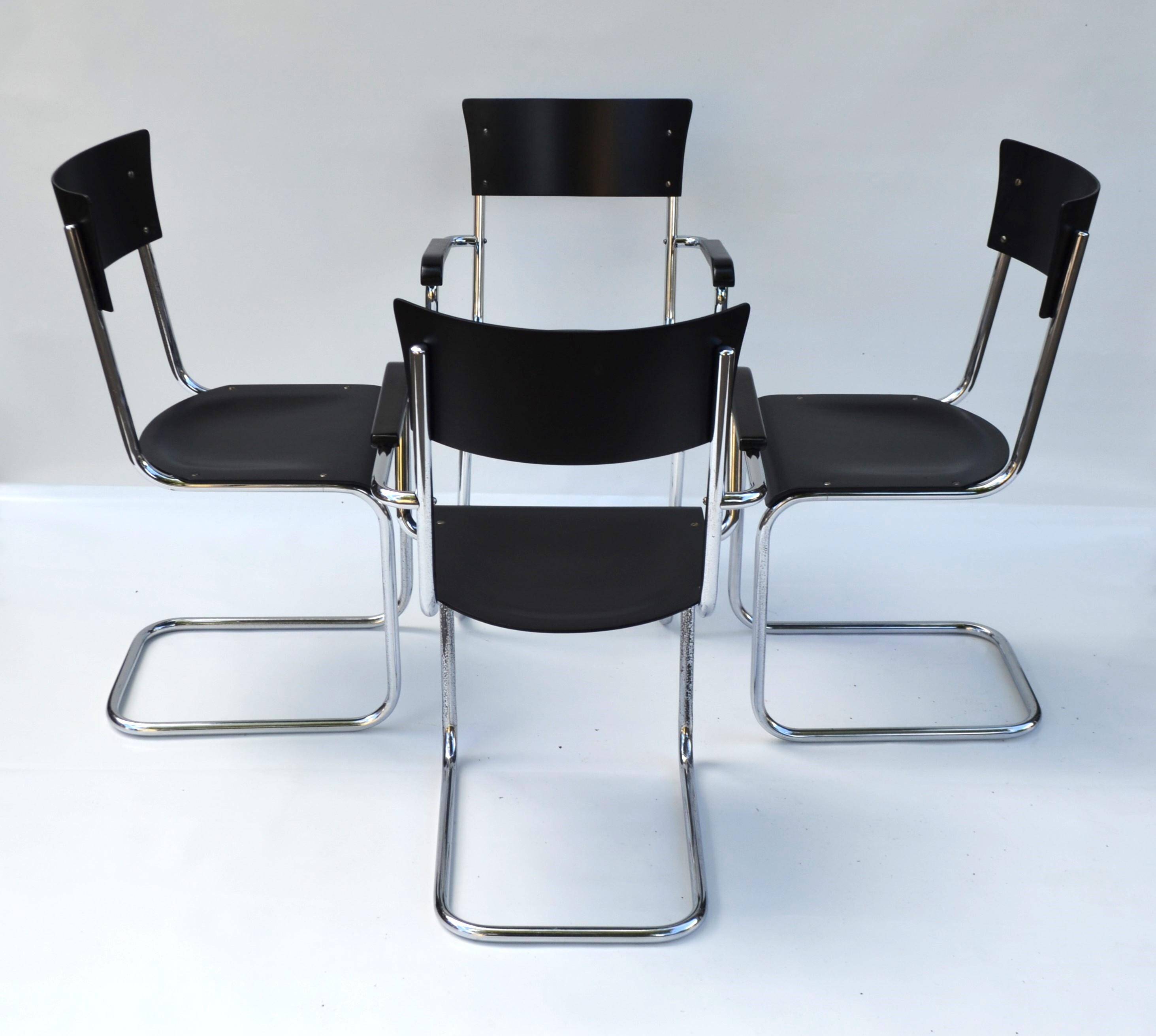 Set of 4 Mart Stam chairs