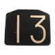 Old Bakelite No. 13 bus line plate.