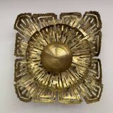 Brass sun wall sconce by Svend Aage Sørensen, Denmark, 1960s, brutalist