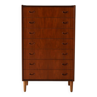 Commode scandinave vintage en teck à sept tiroirs