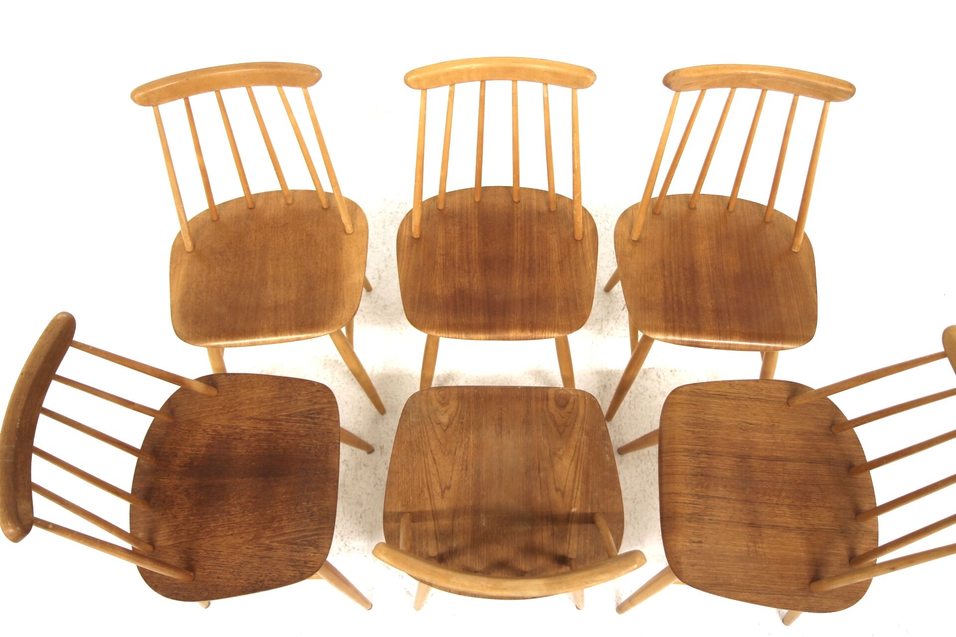 Set of 6 chairs "fanett" ilmari tapiovaara sweden 1960