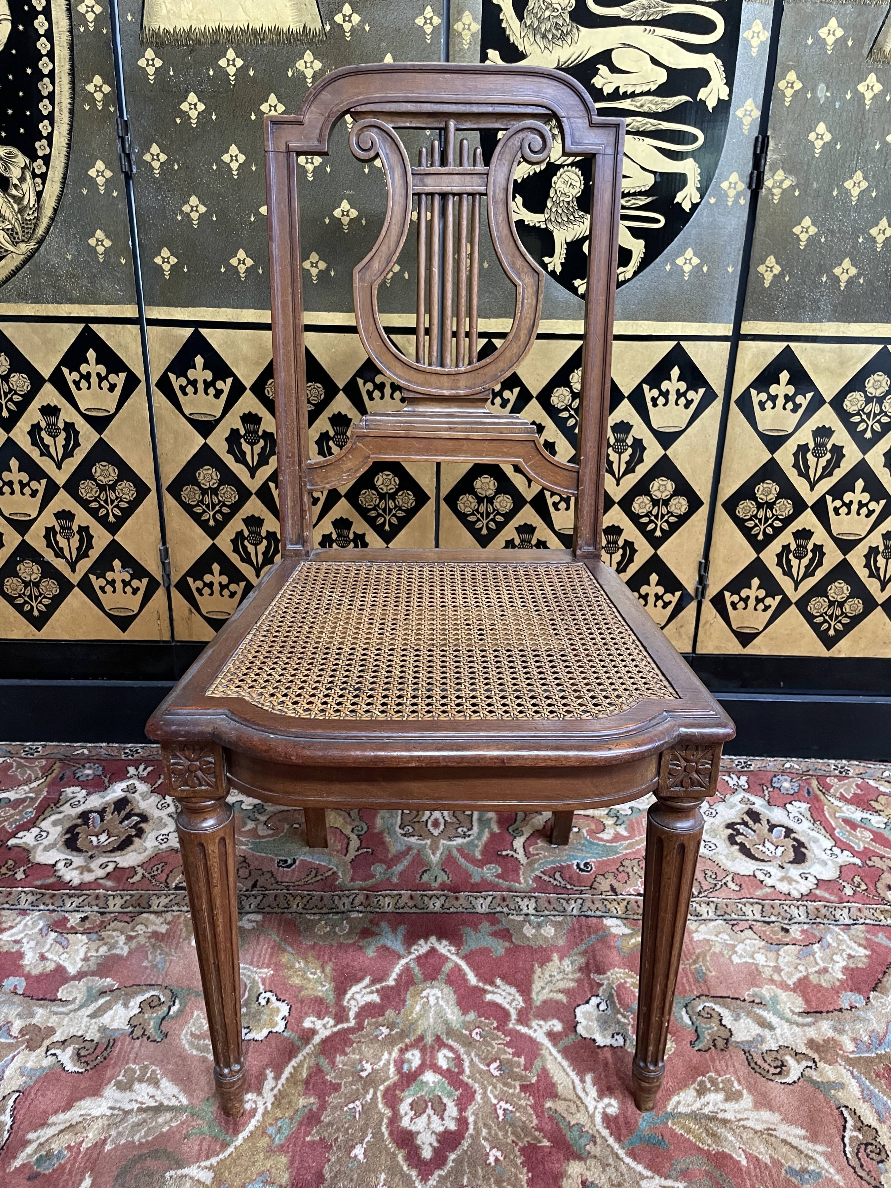 Set of 8 Louis XVI style chairs in canning