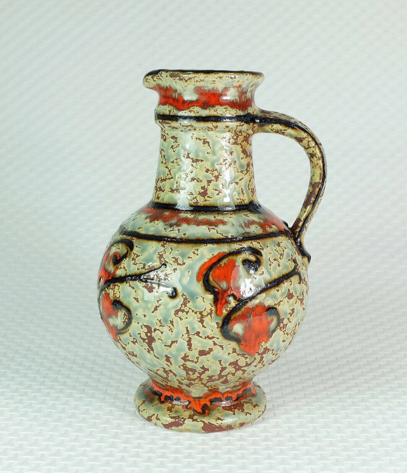 1960's vase u-keramik model 1809/18 exceptional glaze and colors