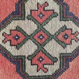 Small rug, Turkish vintage rug, Hand knotted rug,Mini door mat rug 48x85 Cm