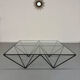 Vintage 1980s Italian architectural design metal coffee table.