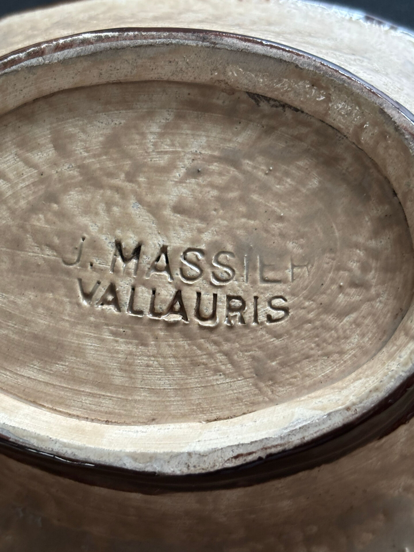 Plat à compartiment j.massier vallauris