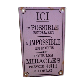 Information plate