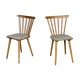 Pair of vintage white leatherette bistro chairs from the 1960s