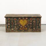 Antique Folk Art Painted bridal chest