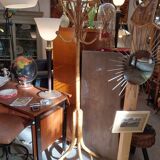 Rattan coat rack