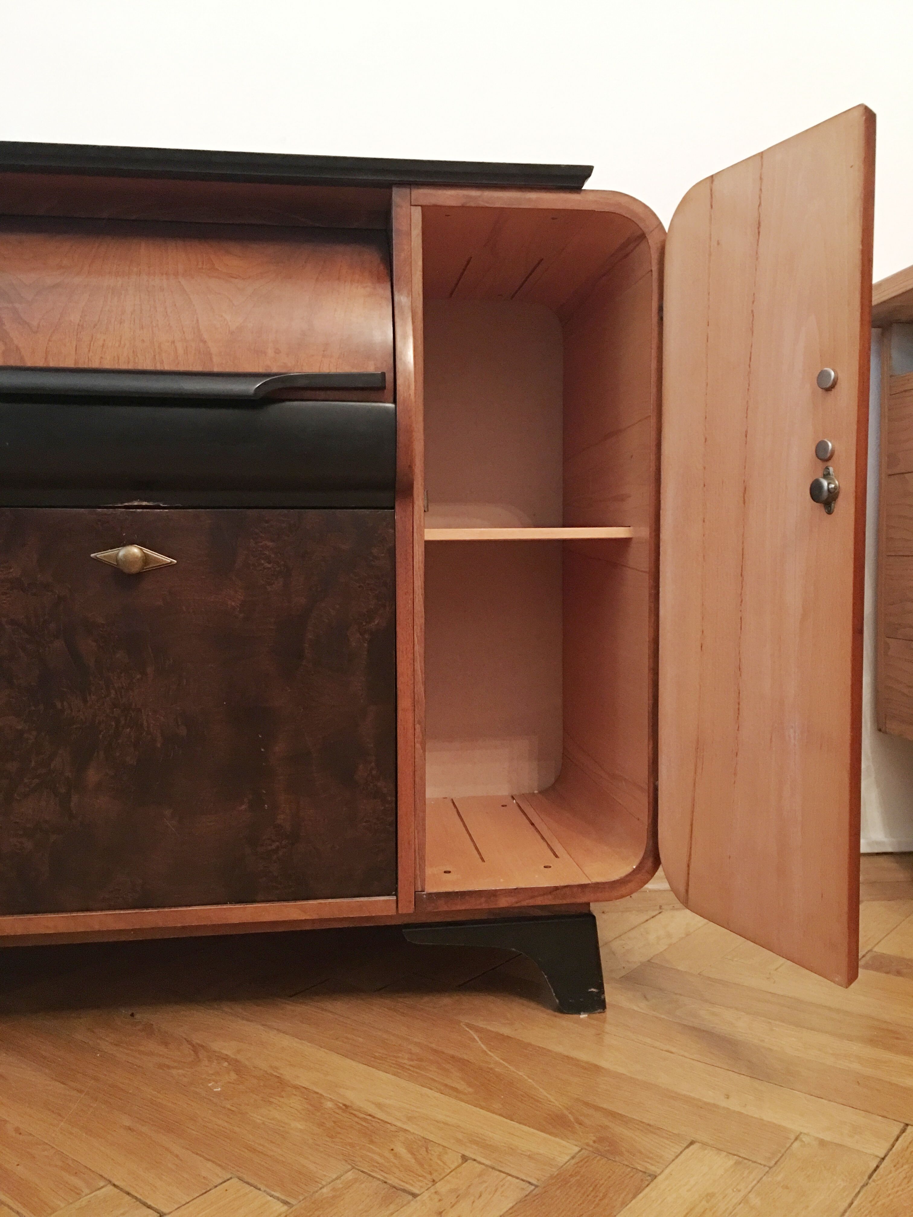 Record Player Cabinet by Jindrich Halabala for UP Zavody, 1930s
